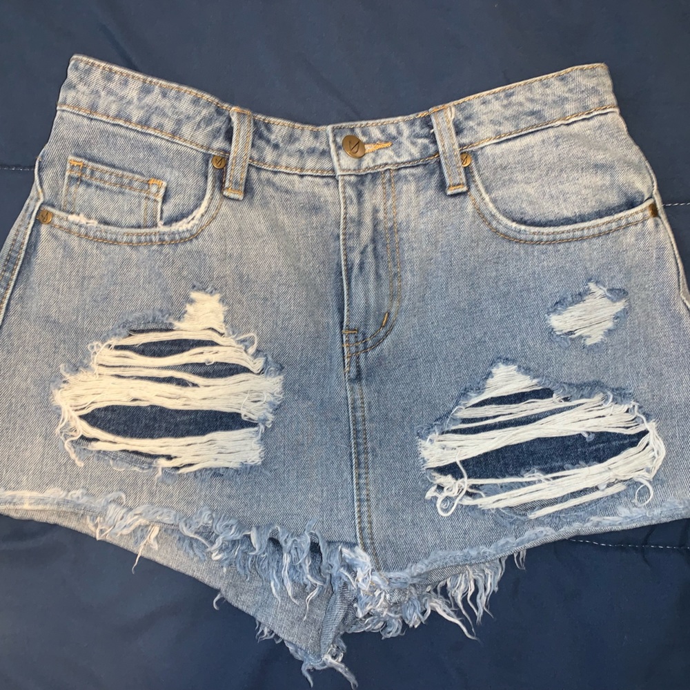 MinkPink Denim Skort